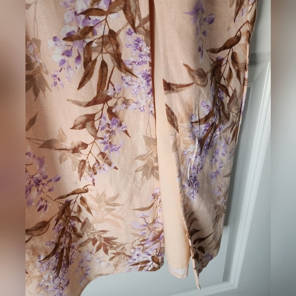 NWT House of Harlow 1960 Floral Linen Blend Midi Dress Size Small - Picture 4 of 11